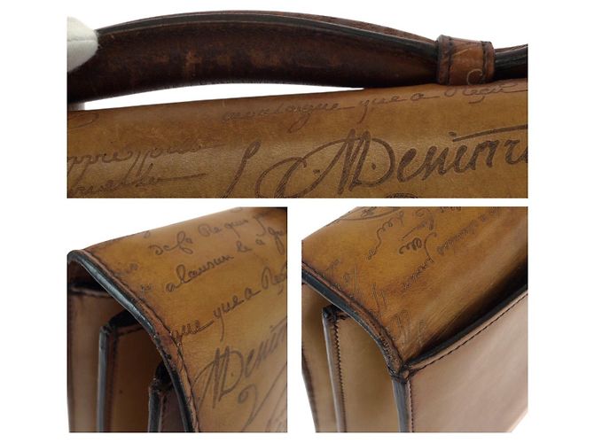 Berluti Leder Calligraphy Ecriture Aktentasche - Ansicht 4