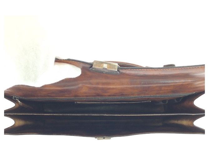 Berluti Leder Calligraphy Ecriture Aktentasche - Ansicht 9