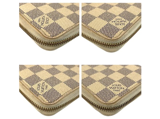 Portafoglio Zippy Damier Azur Louis Vuitton Bianco - vista 5