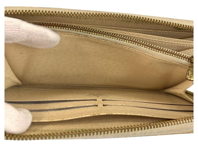 Portafoglio Zippy Damier Azur Louis Vuitton Bianco - vista 9