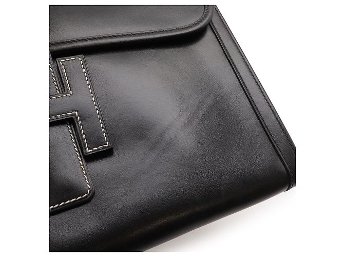 Pochette en cuir Jige PM d'Hermès Noir - vue 5