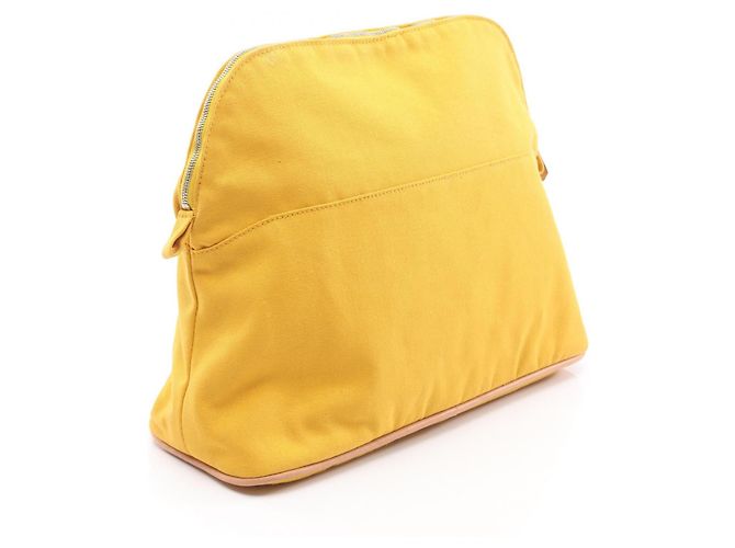 Pochette in tela Bolide 30 Hermès Gialla Giallo - vista 3