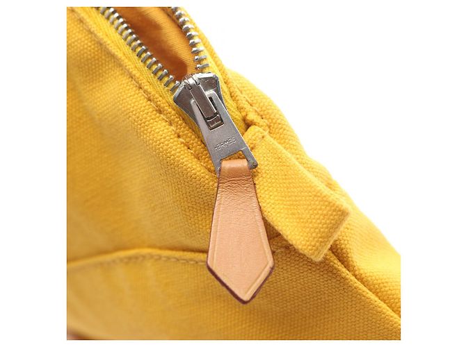 Pochette in tela Bolide 30 Hermès Gialla Giallo - vista 6