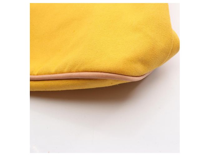 Pochette in tela Bolide 30 Hermès Gialla Giallo - vista 7