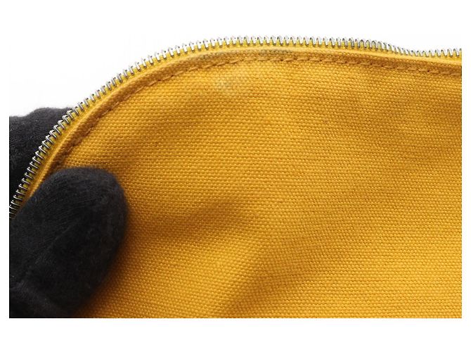 Pochette in tela Bolide 30 Hermès Gialla Giallo - vista 9