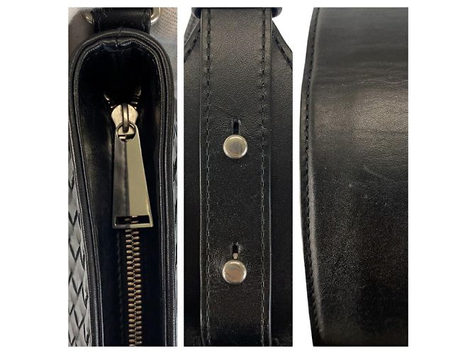 Borsa a Spalla in Pelle Bottega Veneta Nera Nero - vista 4