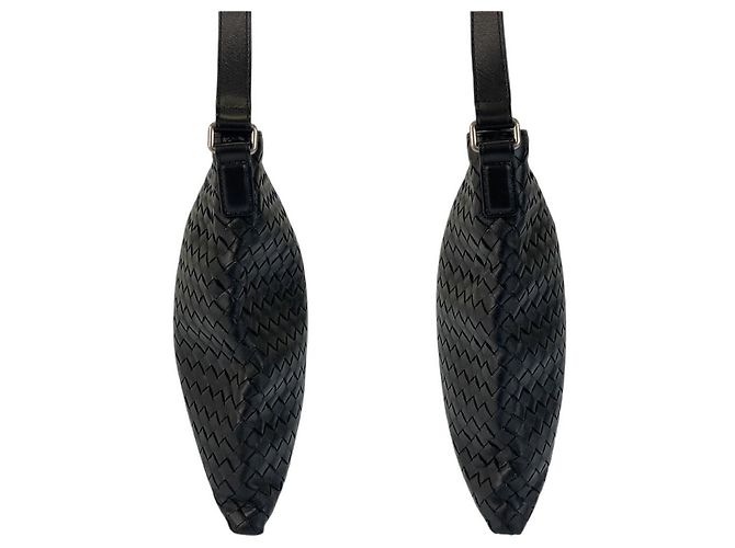 Borsa a Spalla in Pelle Bottega Veneta Nera Nero - vista 8