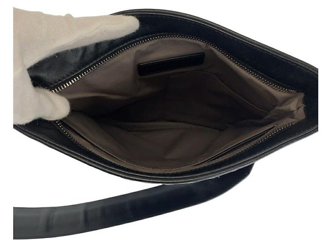 Borsa a Spalla in Pelle Bottega Veneta Nera Nero - vista 9