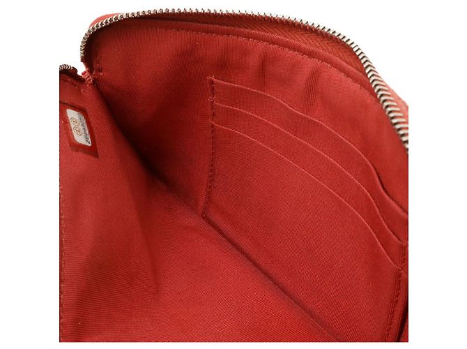 Borsa a spalla Chanel in velluto con catena Rosso - vista 8