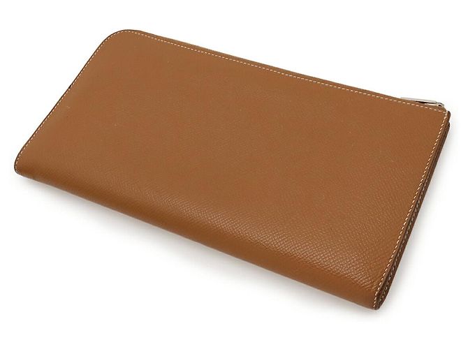 Hermès Portafoglio Lungo in Pelle L-Zip Remix Combine Hermes D'oro Metallico - vista 2