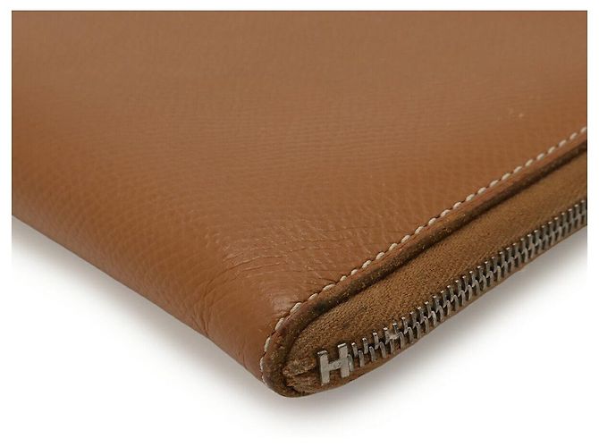 Hermès Portafoglio Lungo in Pelle L-Zip Remix Combine Hermes D'oro Metallico - vista 3