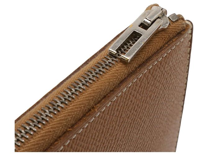 Hermès Portafoglio Lungo in Pelle L-Zip Remix Combine Hermes D'oro Metallico - vista 5