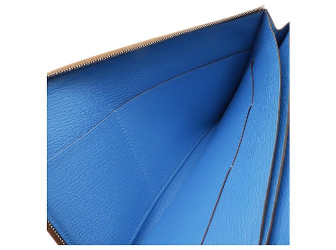 Hermès Portafoglio Lungo in Pelle L-Zip Remix Combine Hermes D'oro Metallico - vista 6
