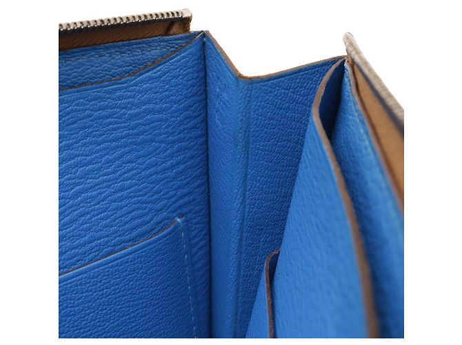 Hermès Portafoglio Lungo in Pelle L-Zip Remix Combine Hermes D'oro Metallico - vista 8