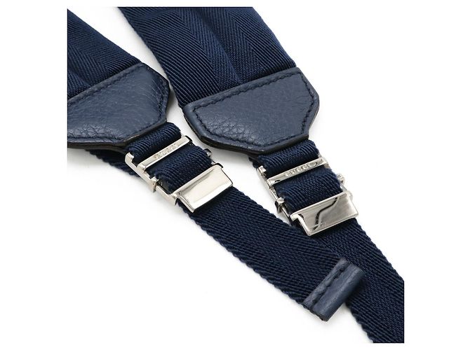 Zaino in nylon e pelle Gucci blu navy - vista 5