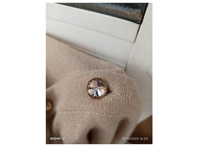 Blumarine lange Weste mit Fuchsfellkragen beige - Ansicht 4