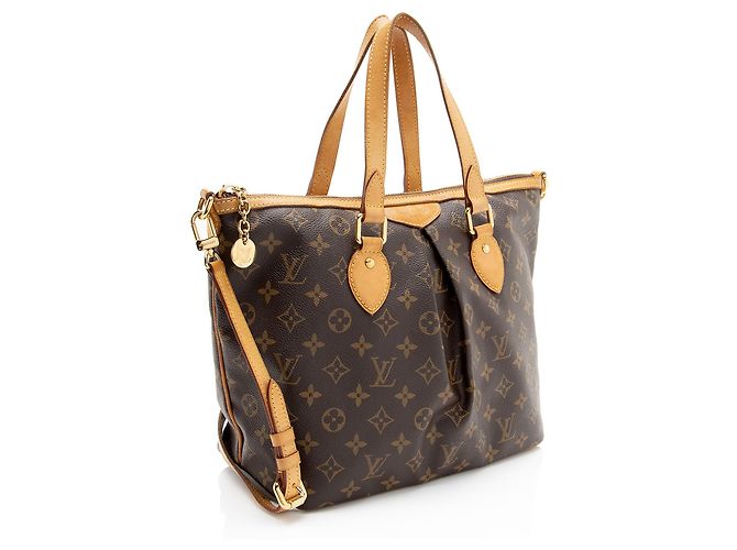 Borsa Tote Palermo PM in Tela Monogram Louis Vuitton Marrone - vista 2