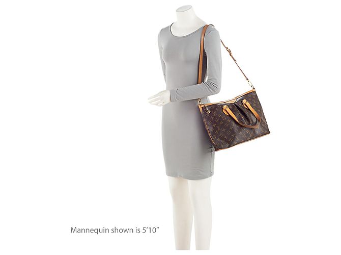 Borsa Tote Palermo PM in Tela Monogram Louis Vuitton Marrone - vista 5