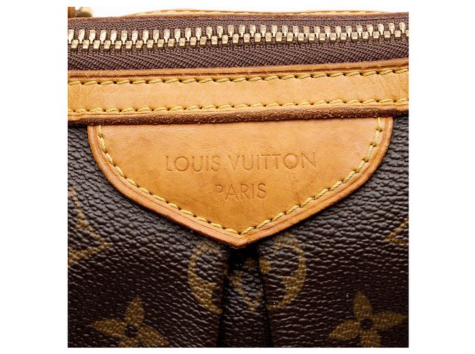 Borsa Tote Palermo PM in Tela Monogram Louis Vuitton Marrone - vista 9