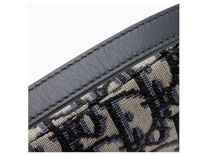 Mini Bolsa Saddle Oblique Dior Azul - vista 10