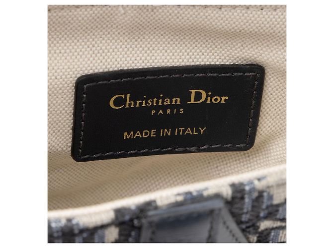 Mini Bolsa Saddle Oblique Dior Azul - vista 8
