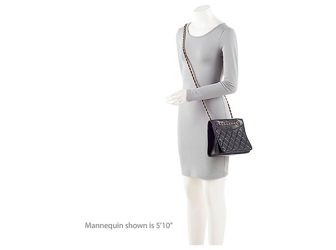 Borsa a Spalla in Pelle Savannah con Catena Tory Burch Nero - vista 5