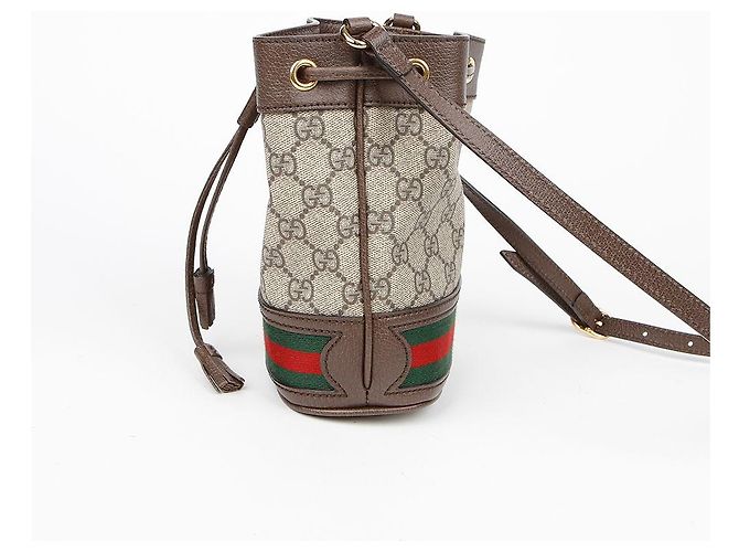 Gucci Ophidia Mini Eimer Schultertasche Braun - Ansicht 4