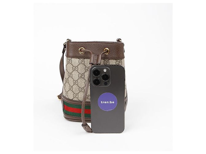 Gucci Ophidia Mini Eimer Schultertasche Braun - Ansicht 7
