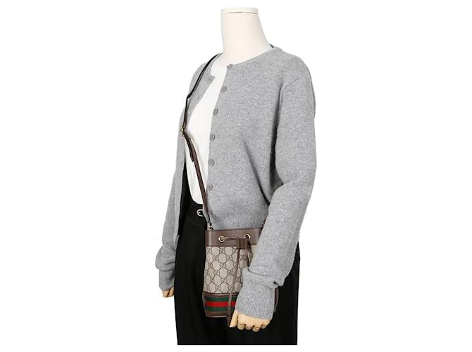 Gucci Ophidia Mini Eimer Schultertasche Braun - Ansicht 9