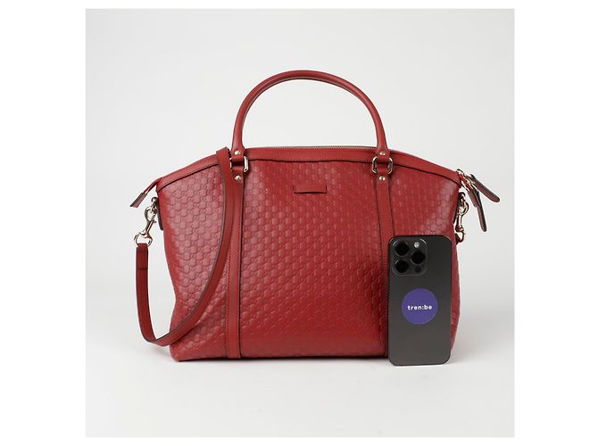 Gucci Bolso de Hombro Micro Shima Roja - vista 12