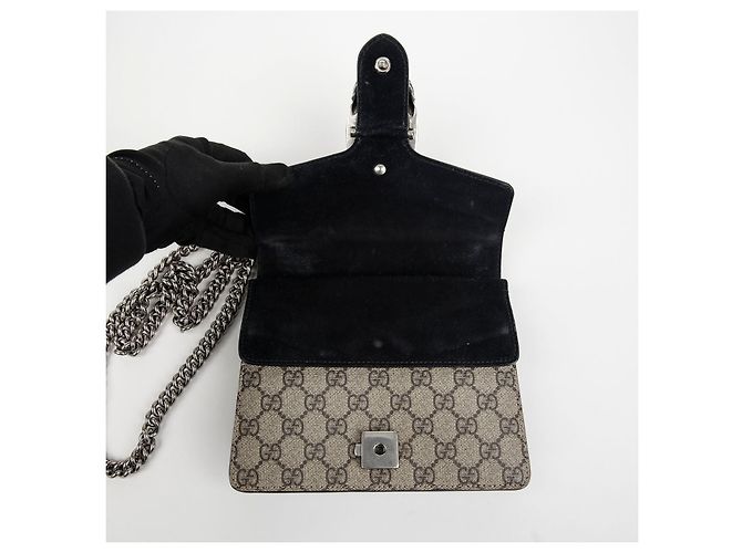 Gucci Borsa a tracolla mini catena Dionysus Nero - vista 12