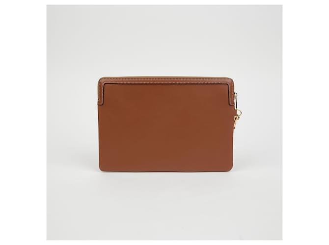Céline Pochette piccola con tracolla e logo Marrone - vista 3