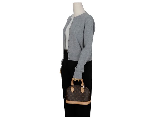 Louis Vuitton Borsa Tote Alma BB Marrone - vista 13