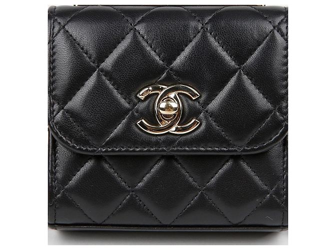 Trendy CC Chanel Bolsa transversal mini CC da moda Preto - vista 3