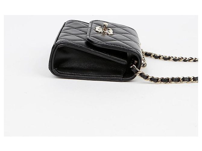 Trendy CC Chanel Bolsa transversal mini CC da moda Preto - vista 6