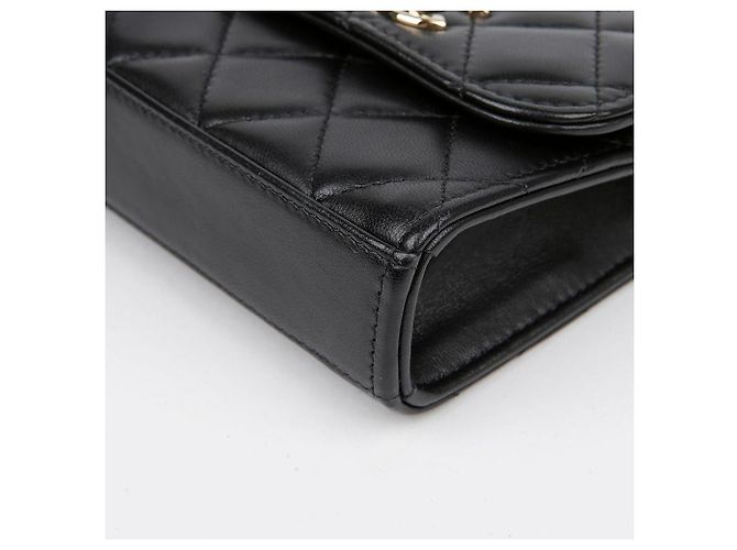 Trendy CC Chanel Bolsa transversal mini CC da moda Preto - vista 9
