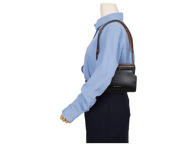 Marni Mini borsa a spalla incrociata Reverse Trunk Nero - vista 12