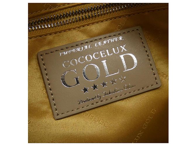 Autre Marque Bolsa de couro COCOCELUX GOLD Bege - vista 5