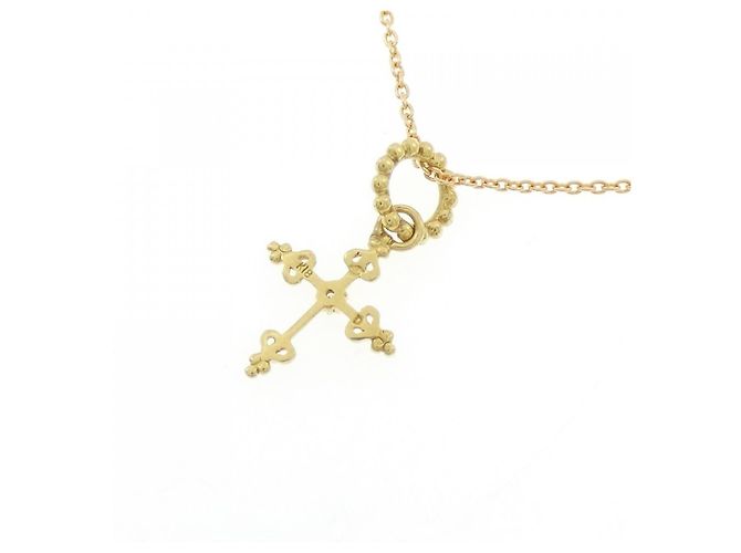 Autre Marque Collana con diamante incrociato Au750 D'oro - vista 4