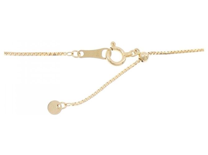 Autre Marque Au750 Drei-Stein-Herz-Diamant-Halskette Golden - Ansicht 5