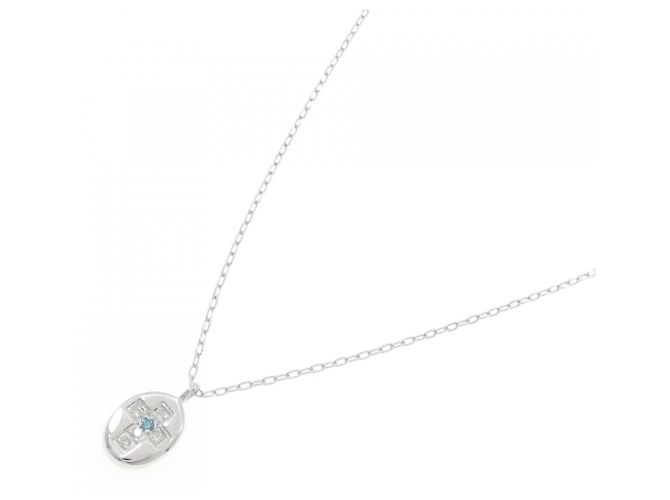 Autre Marque Collana con croce di diamante in oro bianco Au750 Argento - vista 2