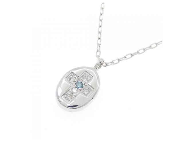 Autre Marque Collana con croce di diamante in oro bianco Au750 Argento - vista 3