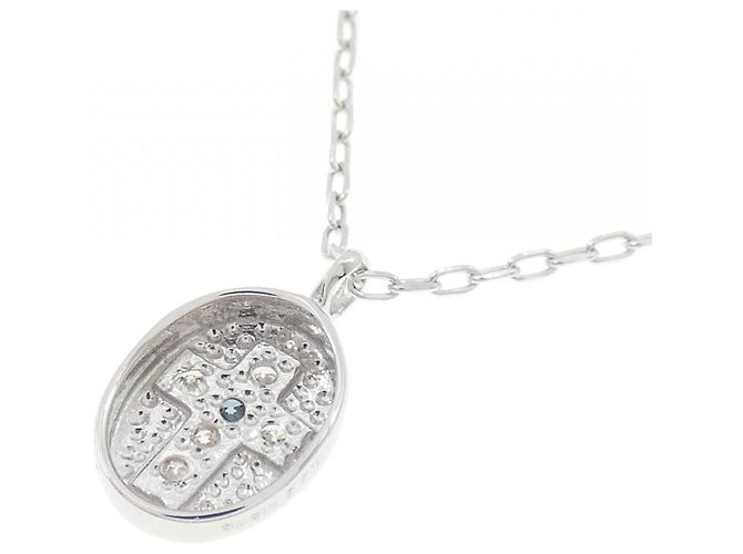 Autre Marque Collana con croce di diamante in oro bianco Au750 Argento - vista 4