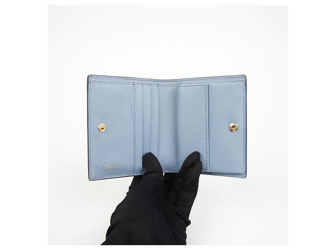 Prada Billetera compacta con logo de metal Multicolor - vista 12