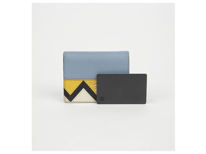 Prada Billetera compacta con logo de metal Multicolor - vista 16