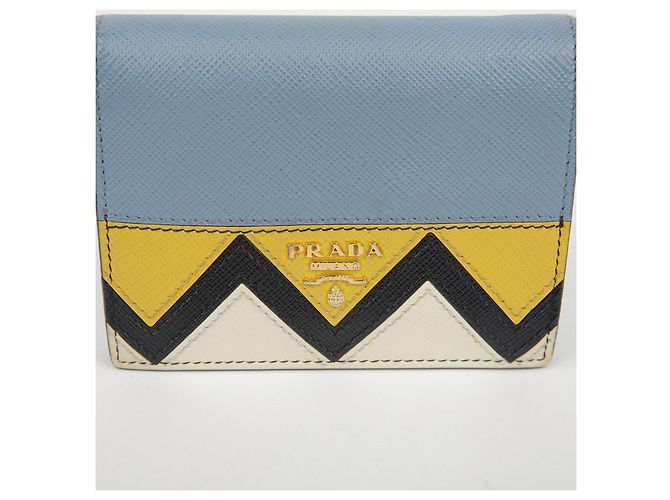 Prada Billetera compacta con logo de metal Multicolor - vista 3