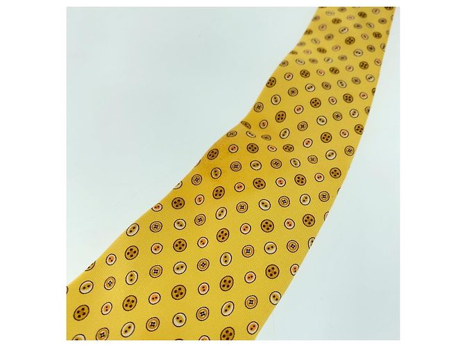 Cravatta in seta Salvatore Ferragamo Giallo - vista 4
