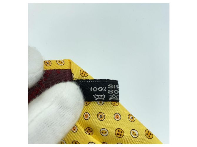 Cravatta in seta Salvatore Ferragamo Giallo - vista 7