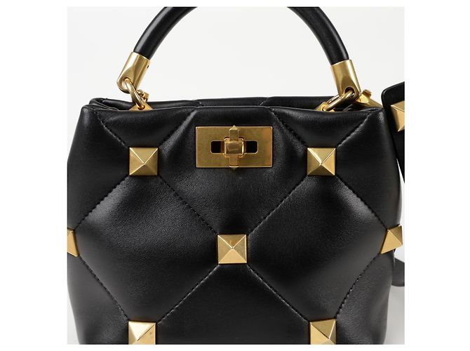 Valentino Borsa a mano Roman Stud Small Nero - vista 2