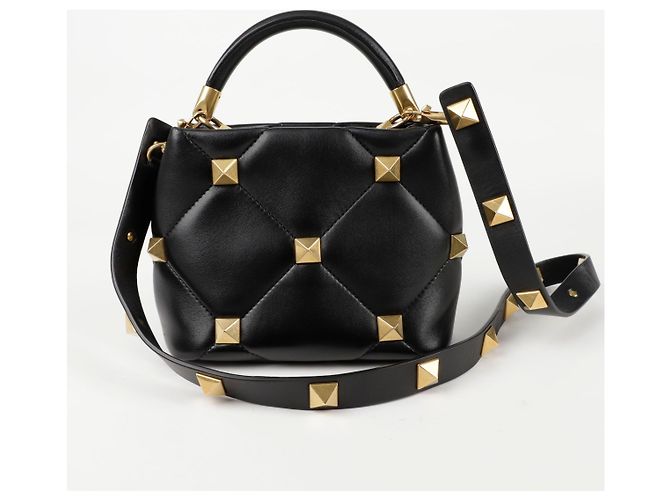 Valentino Borsa a mano Roman Stud Small Nero - vista 4